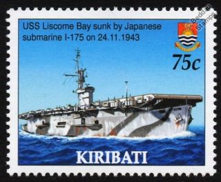 Uss Liscome Bay (cve - 56) Casablanca - Class Escort Aircraft Carrier Warship Stamp