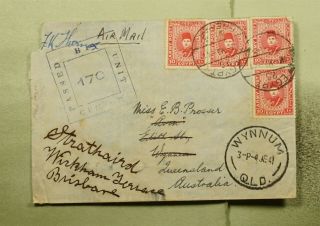 Dr Who 1941 Egypt Army Post Prepaid Airmail To Australia Wwii Censored E48358