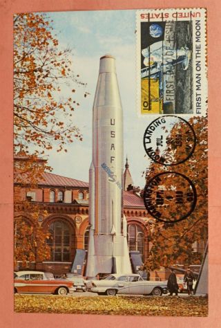 1969 Fdc C76 Apollo 11 Moon Landing Atlas Launch Vehicle Postcard