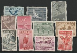 Caribbean Spanish Colonies 1956 Birds Mi 496/506 Vf Mnh
