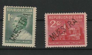 Caribbean Spanish Colonies 1936 Mi 118/119 Muestra (specimen) Optd Vf Mnh
