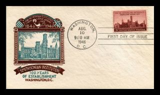 Dr Jim Stamps Us Smithsonian Institution Fdc Cover Scott 943 Cachet Craft