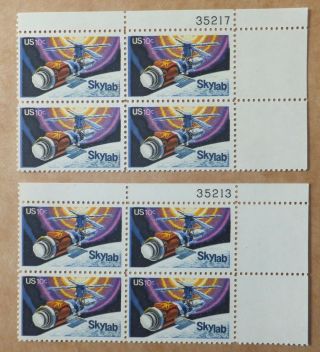 Skylab:10 Cent: 1974; Plate Block; 2 Sets; Scott 1529