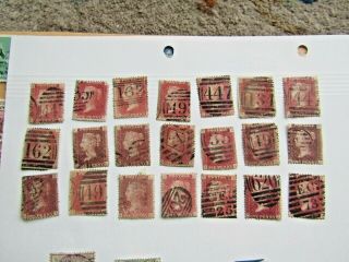Gb 1d Rose - Red,  21 Examples In Various Conditions Letters In Corners