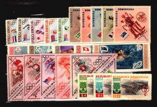 Dominican Republic 28 Semi - Postals (most Nh) / Few Faults - C1075
