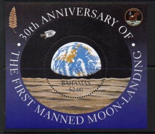 Bahamas Sgms1183 1999 30th Anniv Of First Man On The Moon Mnh