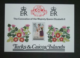Turks And Caicos 1978 25th Ann Coronation Ms Mnh Um Unmounted