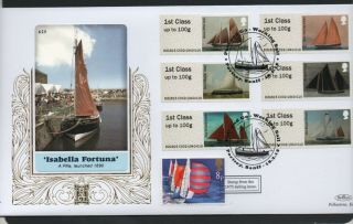 Gb 2015 Benhams Gold Fdc Post & Go Sail Portsoy Banff Postmark Stamps