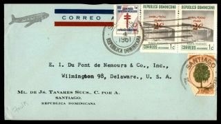 Mayfairstamps Dominican Republic 1961 To Du Pont Wilmington Delaware Cover Wwb94