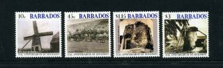 Barbados Mnh 1032 - 35 1st Settlement Anniv Ls515