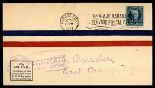 Mayfairstamps Habana 1927 To East Orange Jersey Cover Wwb94515