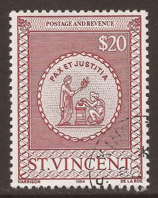 St Vincent 1984 $20 Postal Fiscal - Sg No.  ?? - Fine (jb8463)