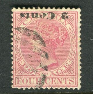 Ceylon; 1888 - 90 Classic Qv Surcharged Issue Inverted 2 Cents