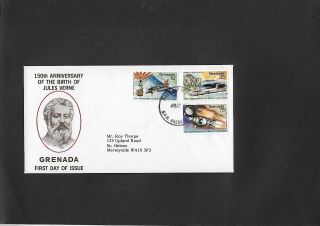 1979 Grenada - 150th Anniversary Birth Jules Verne Stamps Fdc