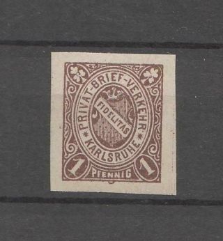 Germany Local Revenues Privatpost 227 - Karlsruhe 1886