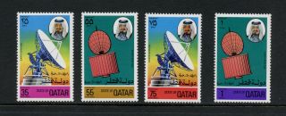 P708 Qatar 1976 Space Satellite Telecoms 4v.  Mnh