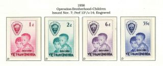 South Viet Nam - 1956 - Sc 59 - 62 - Children - Mnh