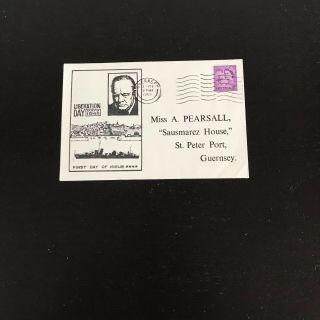 Fdc Channel Islands Liberation.  Guernsey Pmk 1965.  Set Of 6 Herm Island Stamps