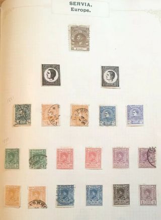 Serbia Stamp,  1866 - 1915,  A Group Of And Stamps