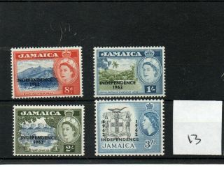 Jamaica (13) - Elizabeth - 1963 - Independence - Four Values -