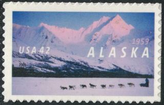 Scott 4374 - Alaska Statehood,  Dogsled - Mnh (s/a) 42c 2009 - Stamp