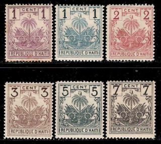 Haiti 1893 - 1896 Over 120 Year Stamps - Coat Of Arms (leaves Dropping)