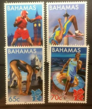 Bahamas 2012 Olympic Games London Mnh Set Of 4