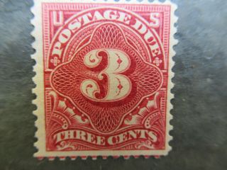 Antique Us Postage Stamp; Three Cent Postage Due