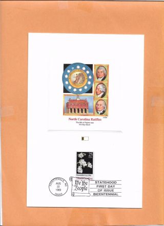 North Carrolina Ratifies Aug 22,  1989 Nc U.  S.  Proof Card Society Fleetwood