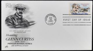 Usa 1980 Glenn Curtiss Fdc First Day Cover C49355