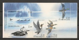 Finland 1993 Wildlife Fauna Birds Vögel Oiseaux Waterbirds Compl.  Booklet Mnh