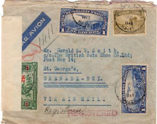 Haiti Air Mail Registered & Censored Cover 1940