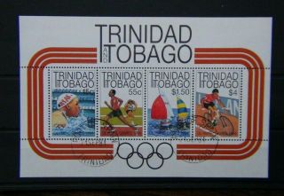 Trinidad & Tobago 1984 Olympic Games Los Angeles Miniature Sheet Fine