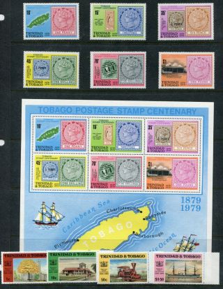 Weeda Trinidad & Tobago 312/324 Mnh 1979 Centenary Issue Cv $5.  40