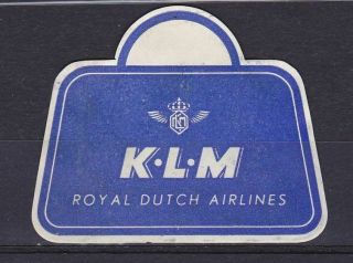 Netherlands,  Airmail Label,  Klm (suitcase)