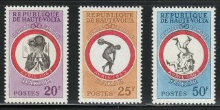 Burkina Faso 1963 Mnh Sc 108 - 110 Basketball,  Judo,  Discus.  Friendship Games,  Dakar