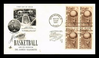 Dr Jim Stamps Us Dr James Naismith Basketball Fdc Cover Scott 1189 Block