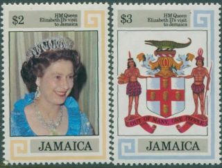 Jamaica 1970 Sg573 - 574 Qeii Royal Visit Set Mnh