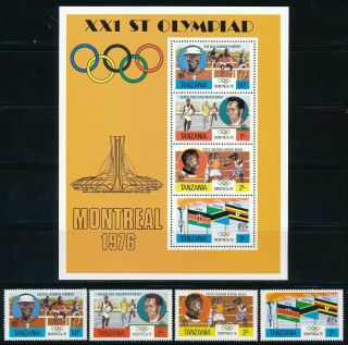 Tanzania - Montreal Olympic Games Mnh Set (1976)