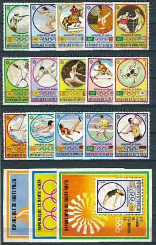 Burkina Faso - Munich Olympic Games Mnh Sports Set (1972)
