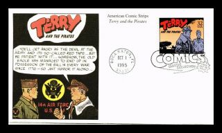 Dr Jim Stamps Us Terry And The Pirates Classic American Comics First Day Cover