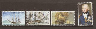 Saint Lucia 2005 Battle Of Trafalgar Mnh Set Of Stamps
