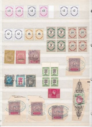 Cape Of Good Hope / Transvaal / Union Of South Africa / Rsa Revenue Stamps