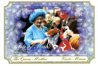 Isle Of Man 2000 Queen Mother Miniature Sheet Mnh