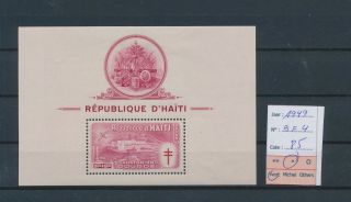 Lk85183 Haiti 1949 Sanatorium Gourde Good Sheet Mh Cv 85 Eur