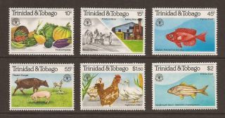 Trinidad And Tobago 1981 Sg589/594 World Food Day Set Mnh (jb6027)