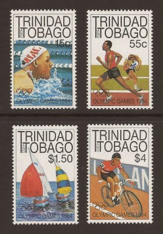 Trinidad And Tobago 1984 Sg656/659 Olympic Games,  Los Angeles Set Mnh (jb6031)