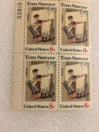 1470,  Color Shift Error 8¢ Tom Sawyer Stamp Nh