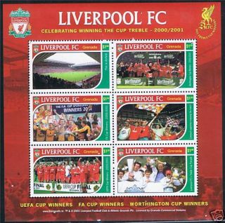 Grenada 2001 Liverpool Football Club Sg4585/90 Mnh