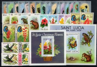 Bp104324 / Sainte Lucie / St Lucia / Lot 1969 - 1994 Neuf / Mnh 100 E